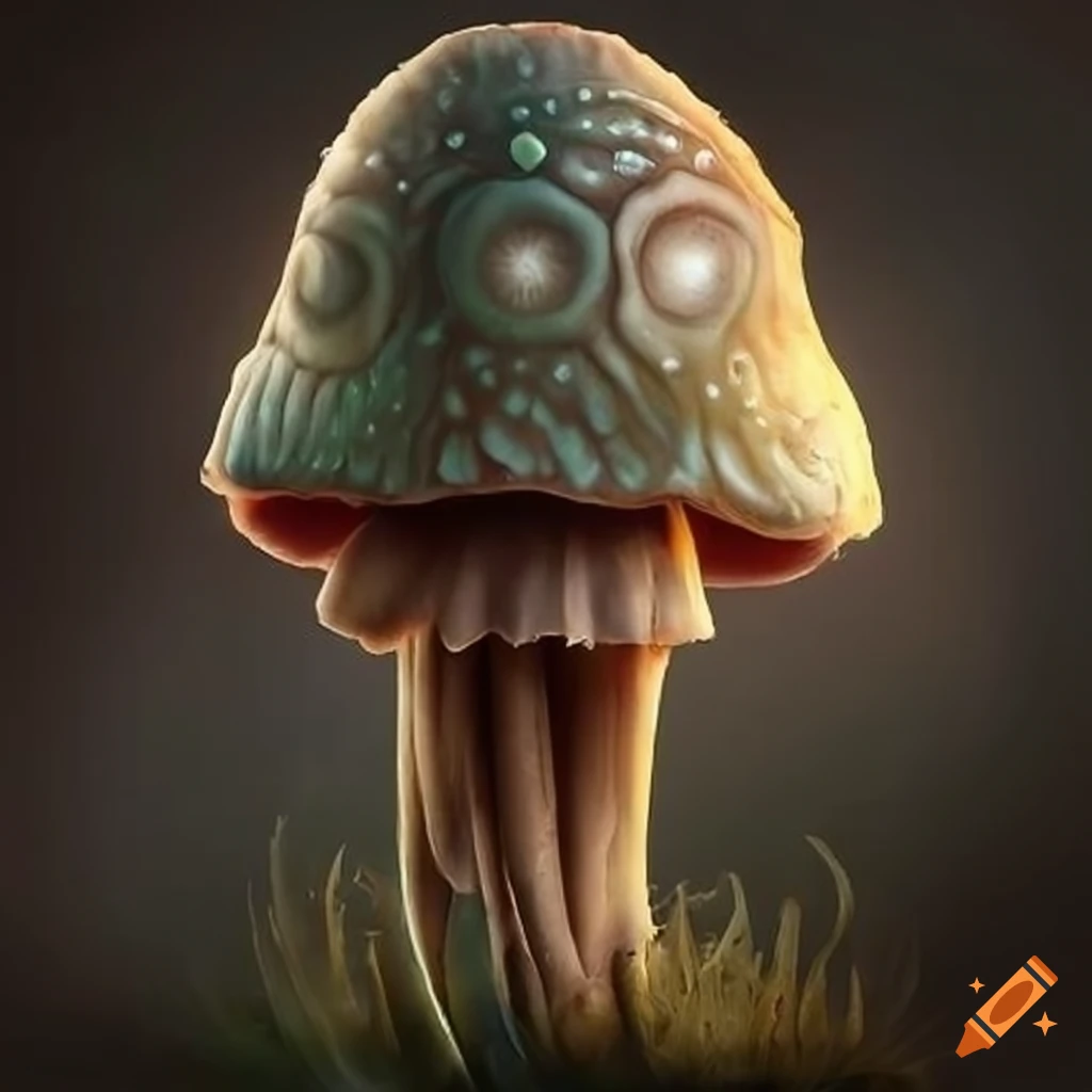 Realistic fantasy art of a Shrieker fungi