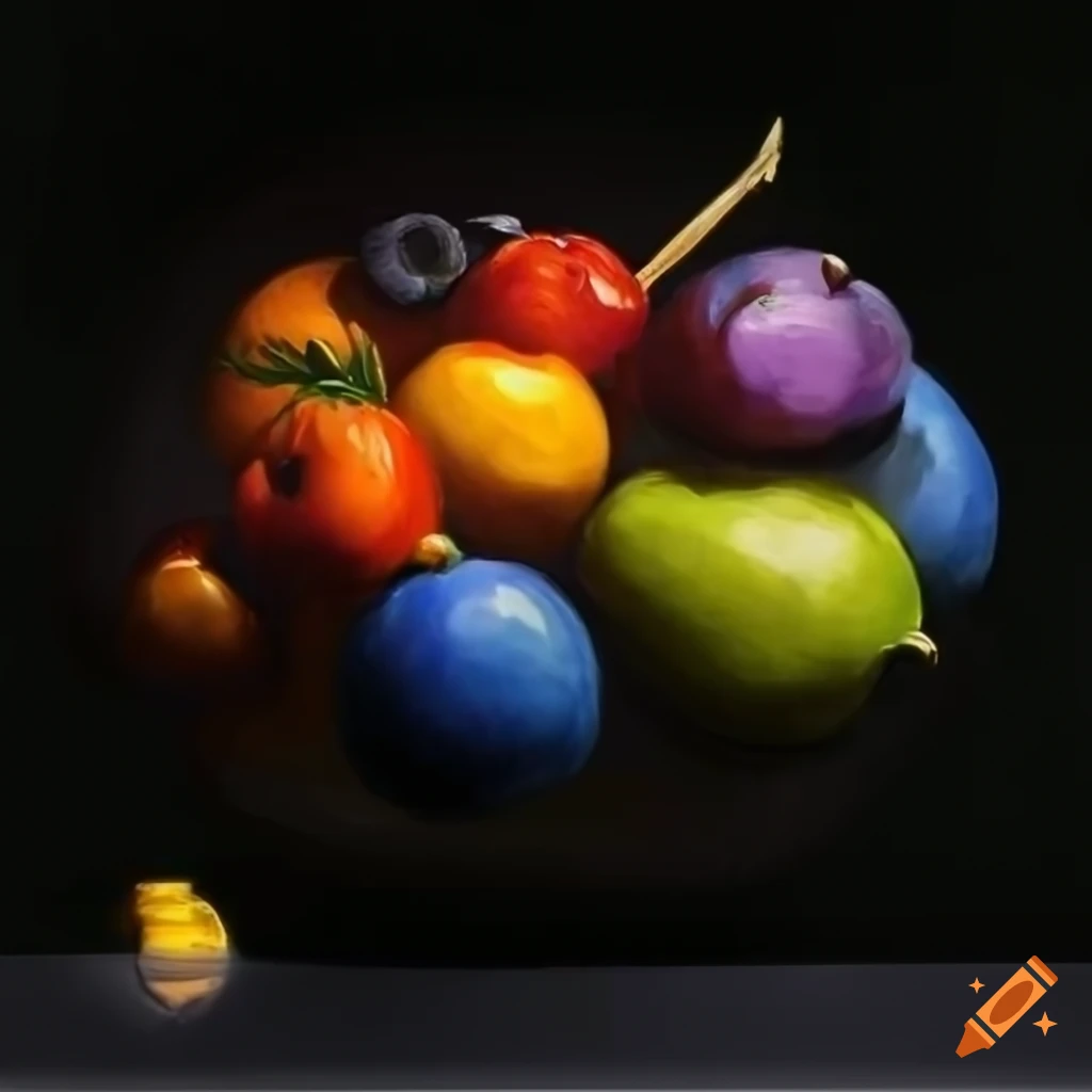 Contemporary still life with vibrant colors
