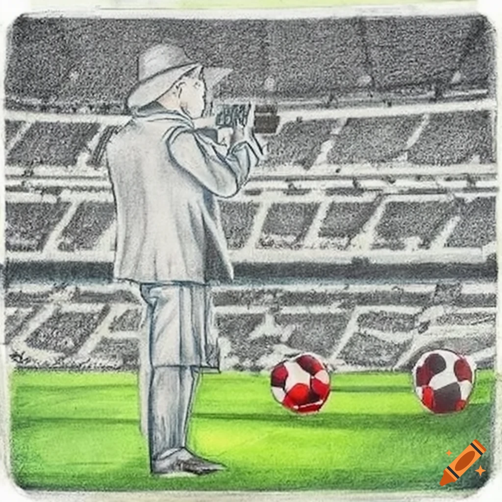 Detective investigating in a football stadium