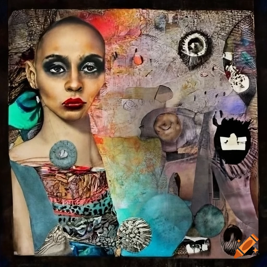 Intriguing mixed media art piece inspired by max ernst and surreal