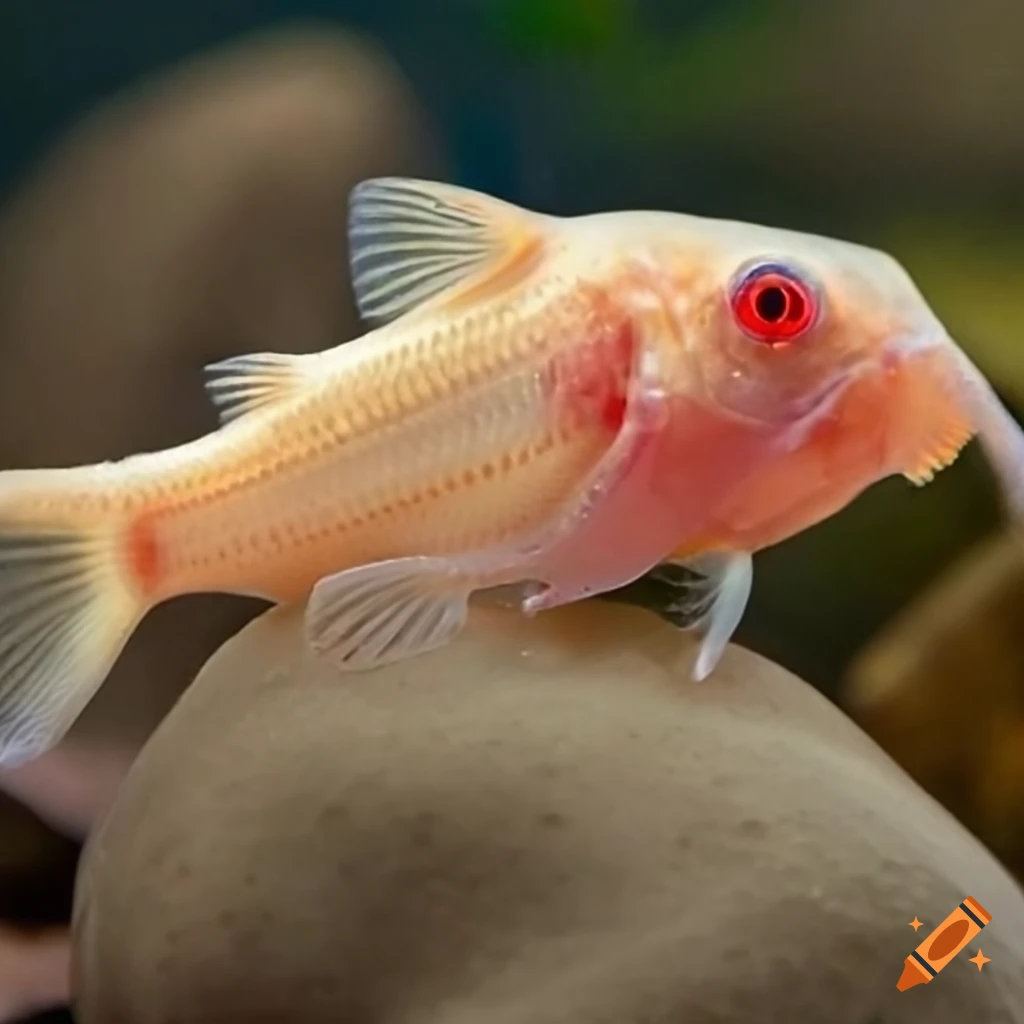 Albino cory catfish on Craiyon