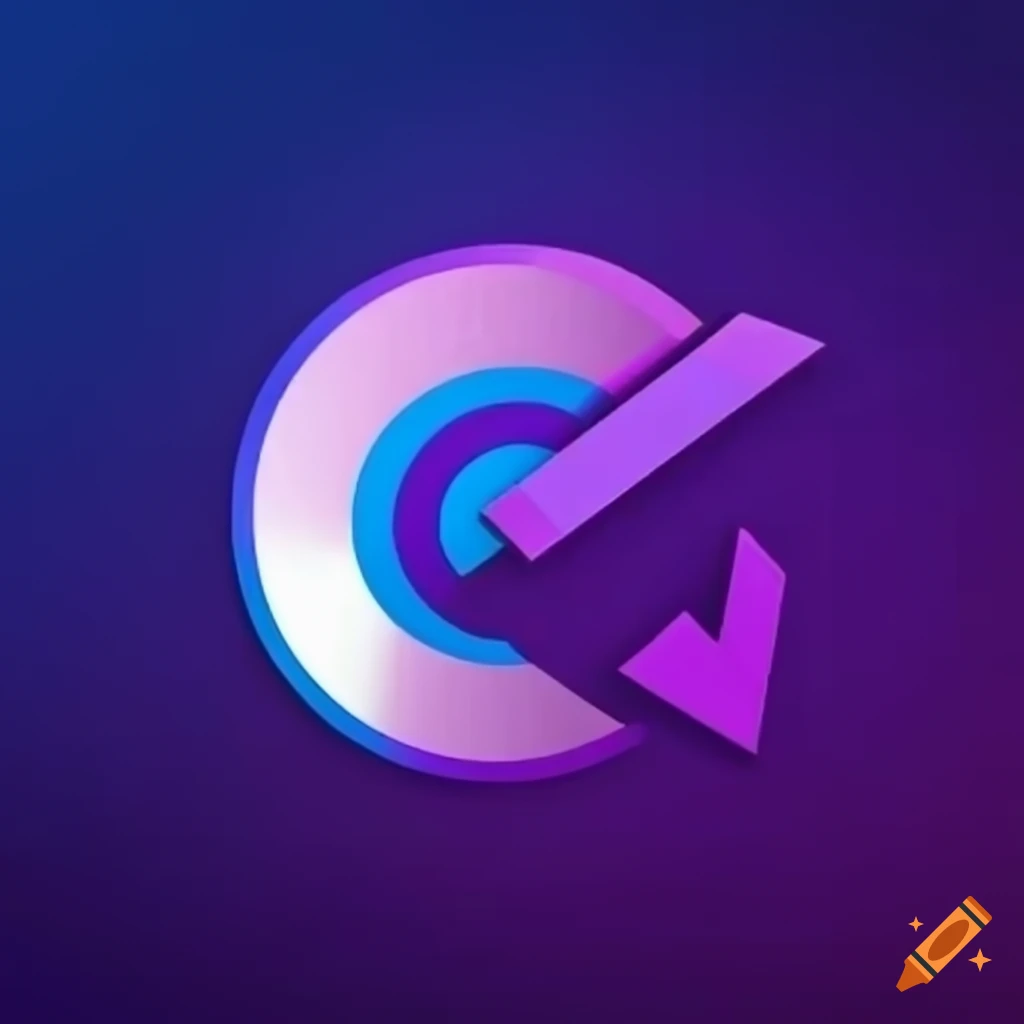 Logo for business commerce review channel with blue, white, and purple color scheme