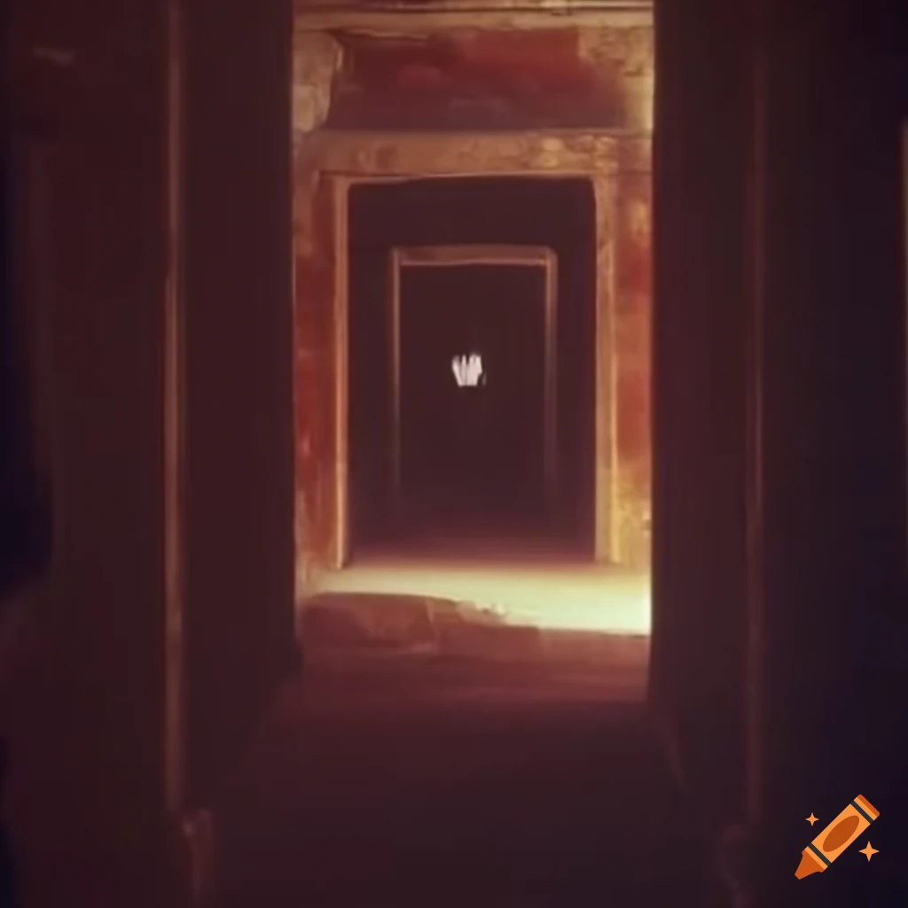 1970's documentary footage of an ancient Egyptian tomb with a golden synthesizer and bongo drums