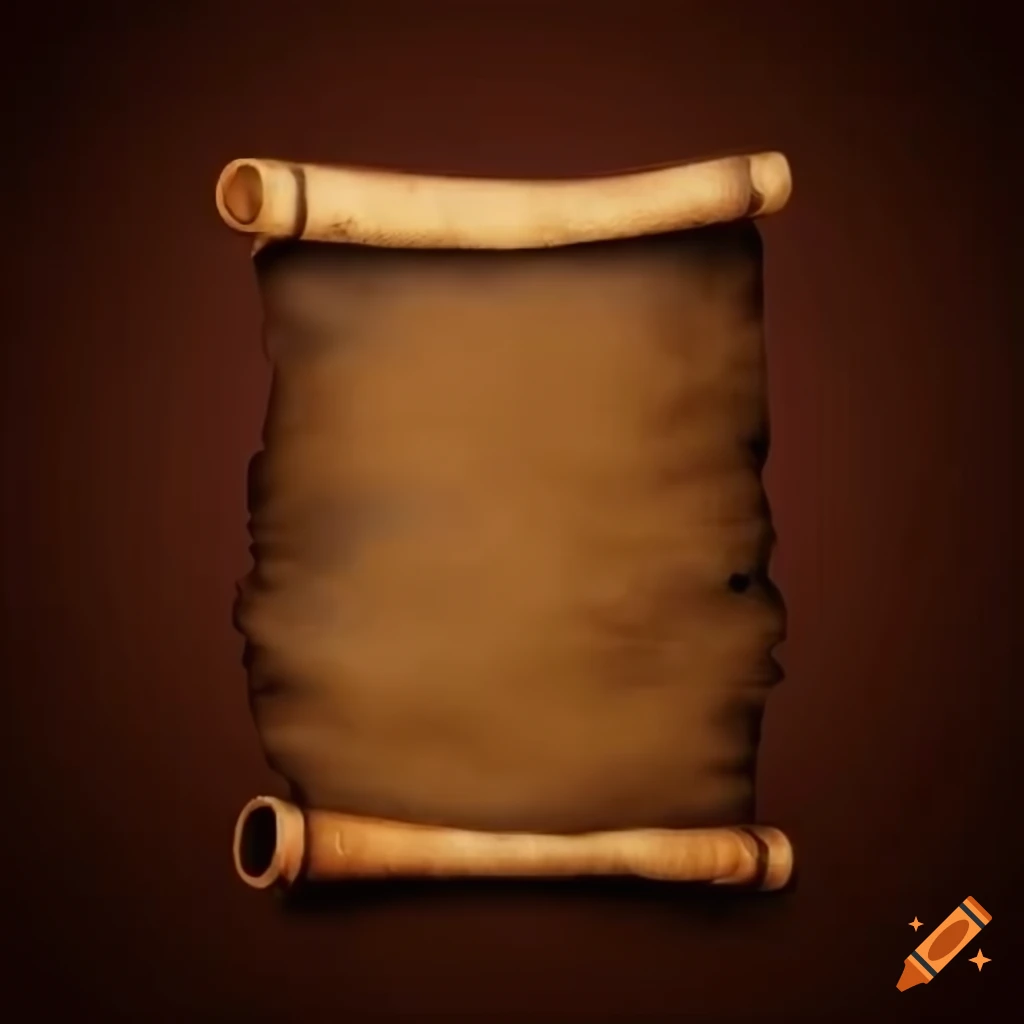 Ancient scroll on a brown background