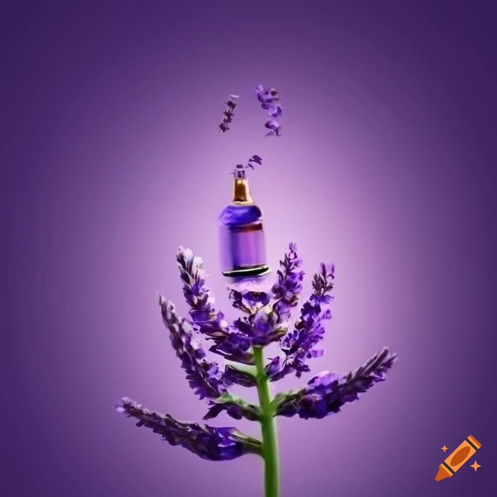 Logo design for a product with mineral oil scented with lavender flower and aloe vera