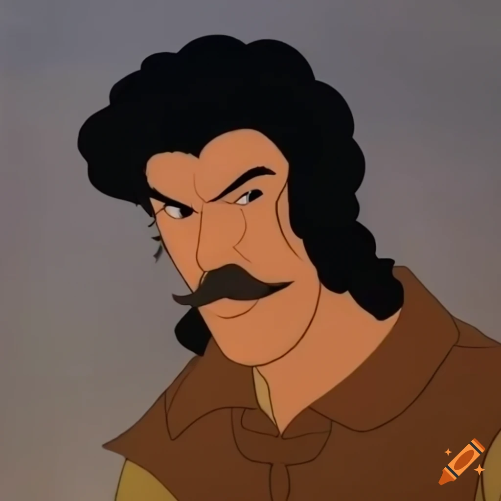 Handsome spanish medieval rogue in tan tunic and brown vest in disney ...