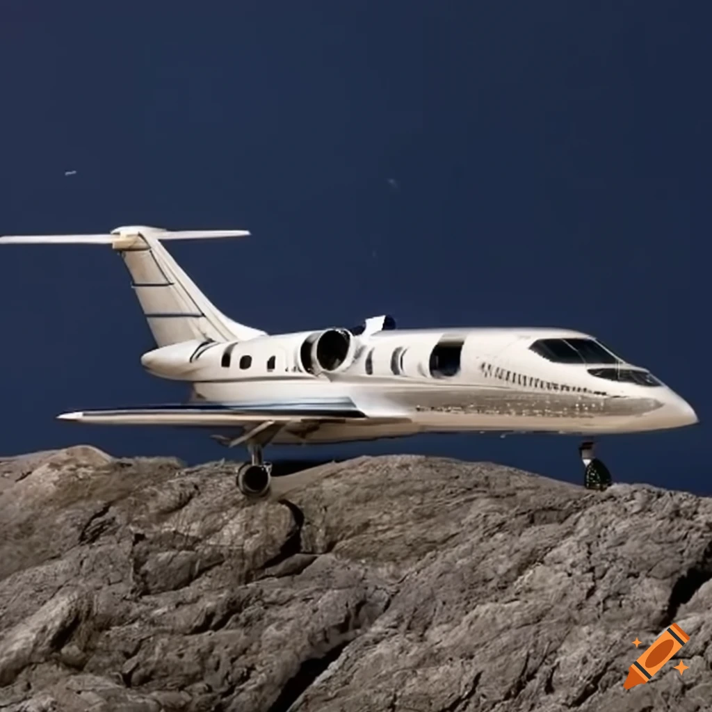 Learjet landing on rocky surface of Kepler-1126b