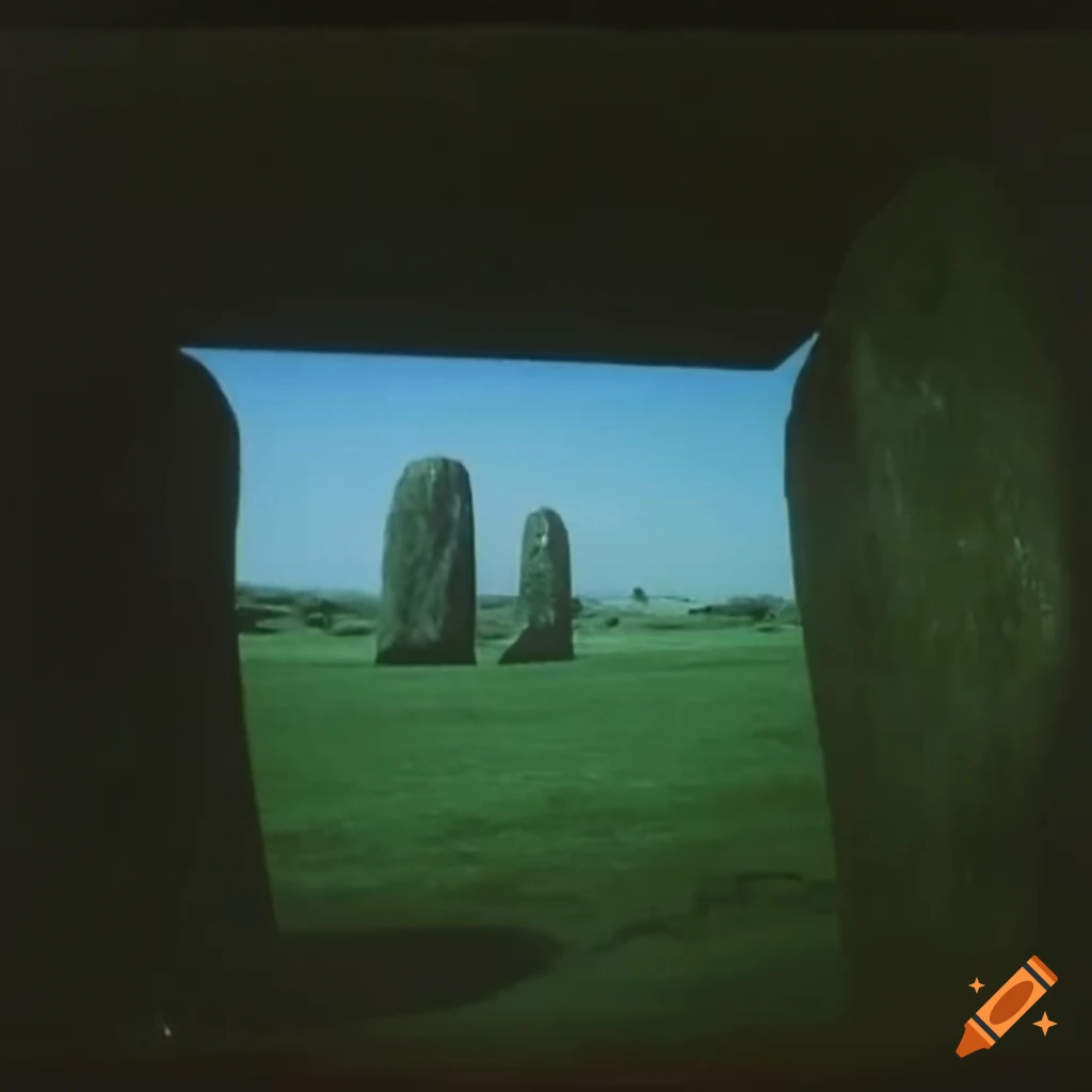 Curious slides from 1970's TV series 'Arthur C. Clarke's Mysterious World' featuring epic wide-angle views of ancient wonders