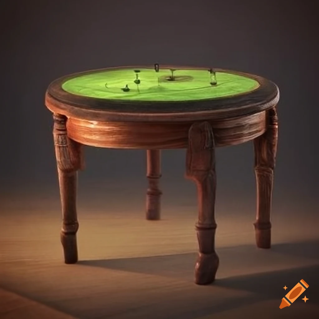 Green felt game table in an old west setting on Craiyon
