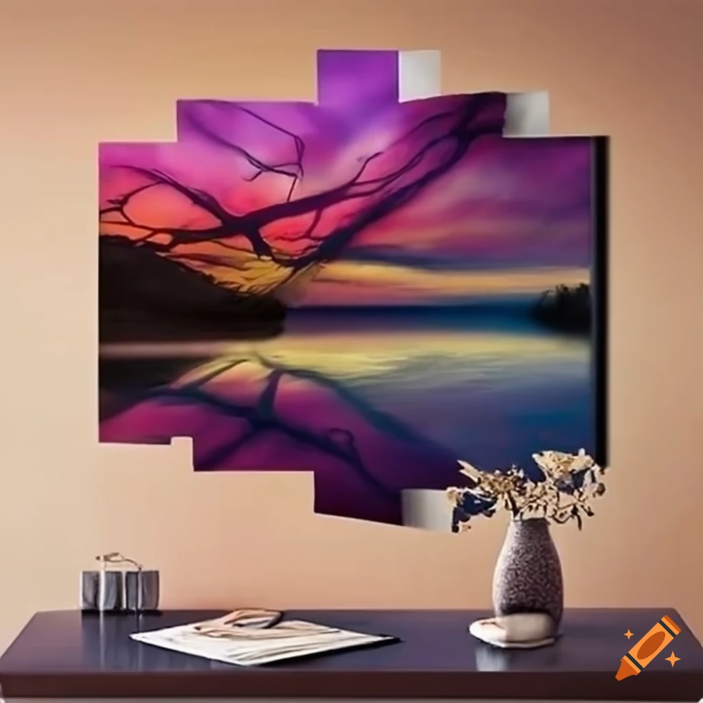 Floating canvas wrap with stunning beauty on Craiyon
