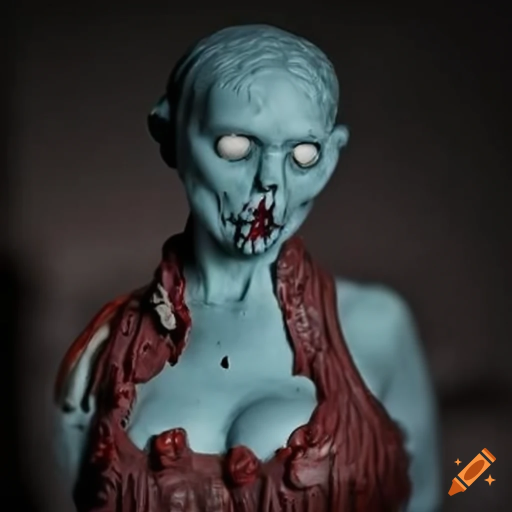 Zombie woman bear figurines
