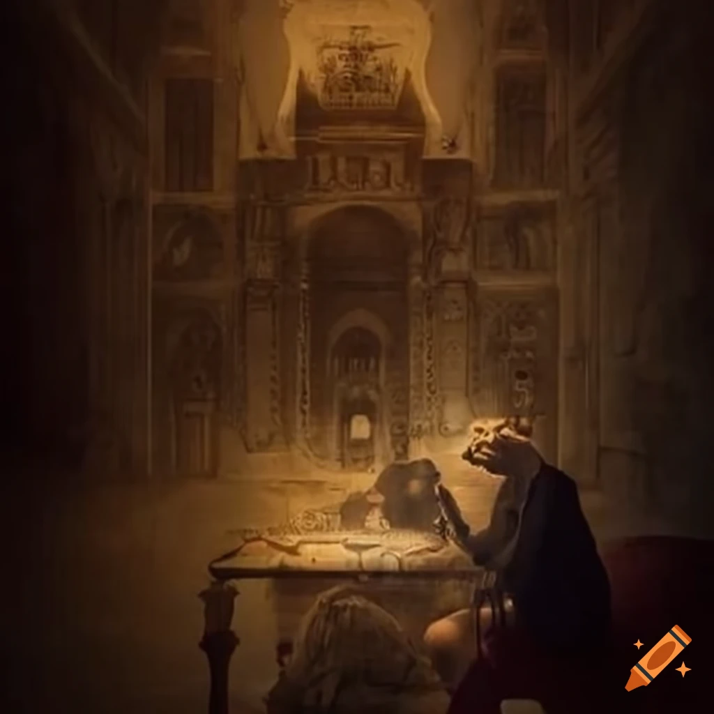 Ancient painting with deep meaning on Craiyon