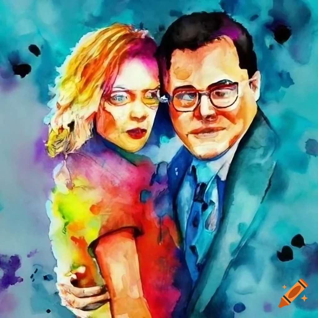 Colourful portrait of Karen and Carlton Lassiter