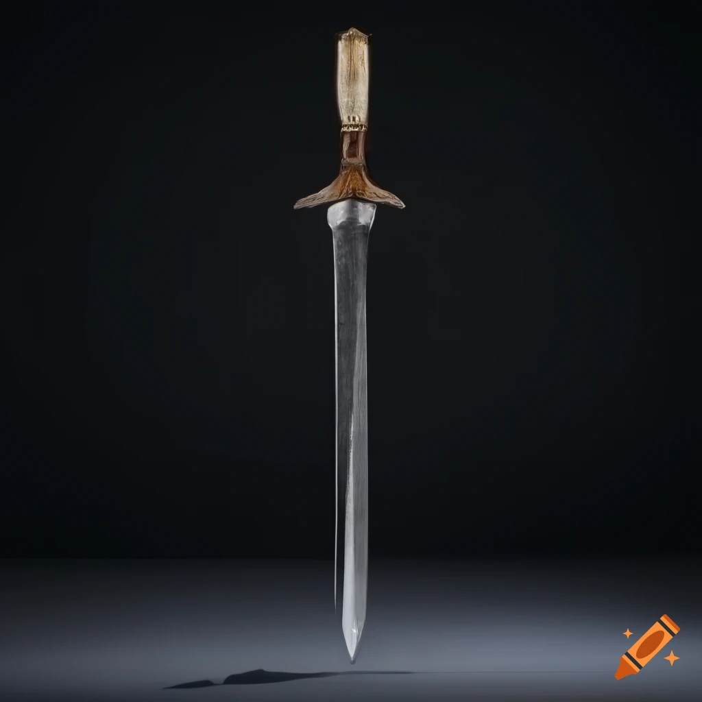 Rubidium sword under studio lighting in 8k resolution
