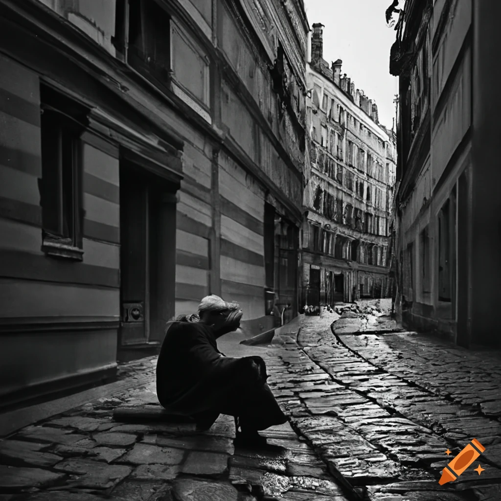 Profile of a French chef resting with a cigarette in a Parisian alleyway