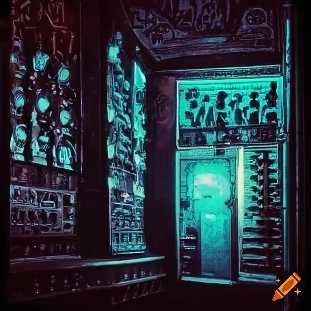 1970s documentary footage of hieroglyphs with a moog modular