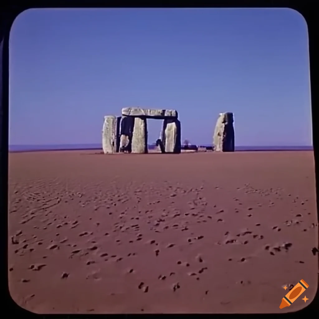 Archival footage from 'Arthur C. Clarke's Mysterious World' showcasing ancient megalith from the 1970s