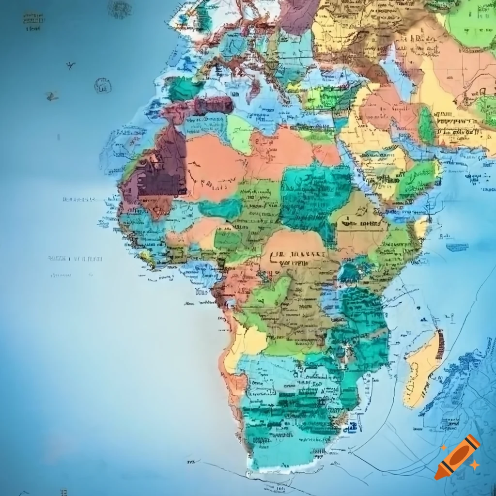 Physical map of eurasia on Craiyon