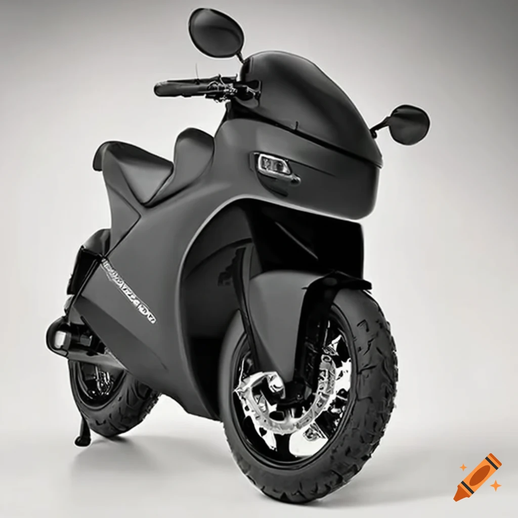 Black electric motorcycle with white MOTO LUX letters, elegant and simple