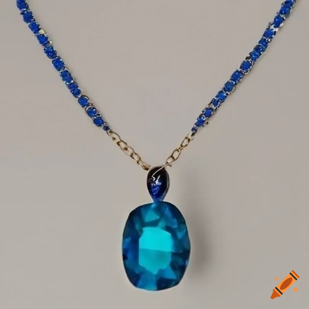 Native blue gem necklace
