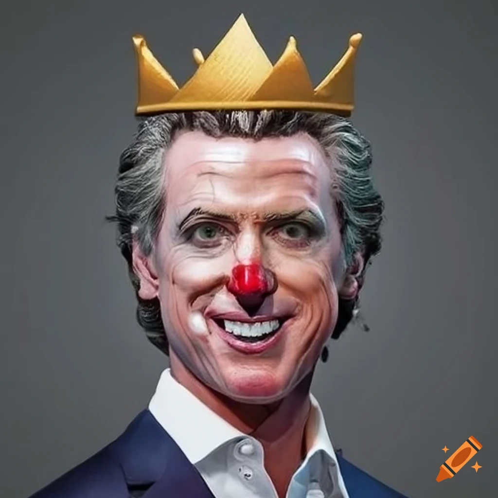 Cartoon clown with crown costume