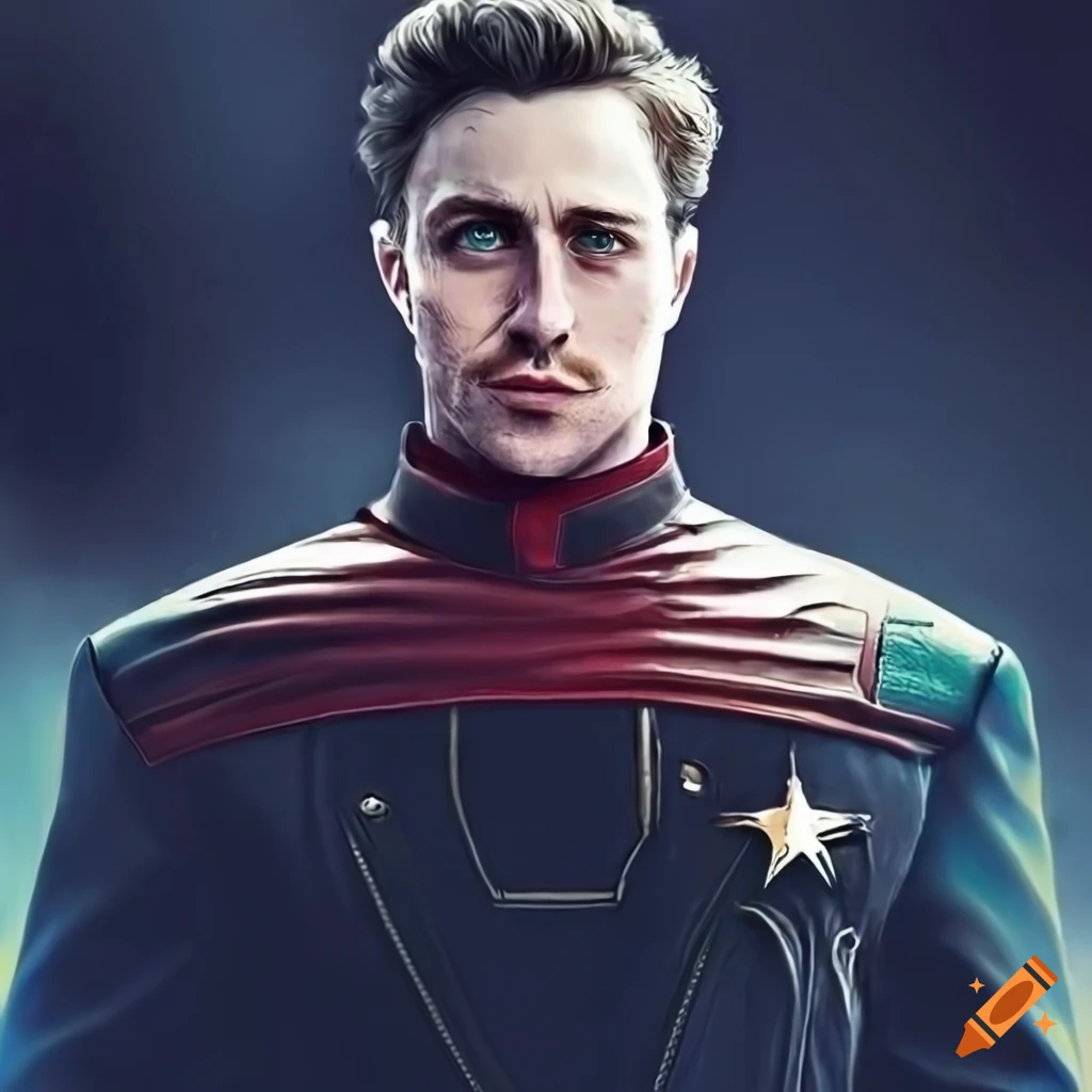 Aaron Taylor-Johnson as young Captain Picard in Disney Star Wars style