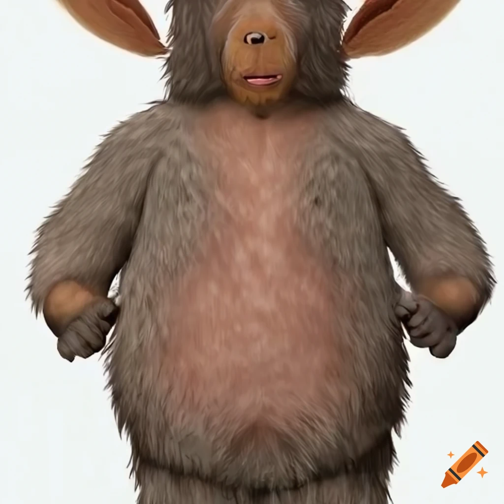 Realistic human-womble hybrid