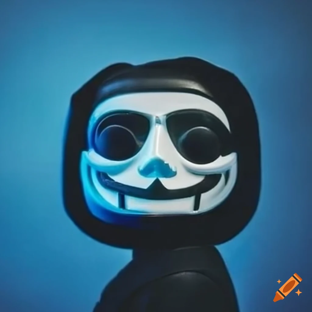 Hacker Funko Pop in a product photography setup