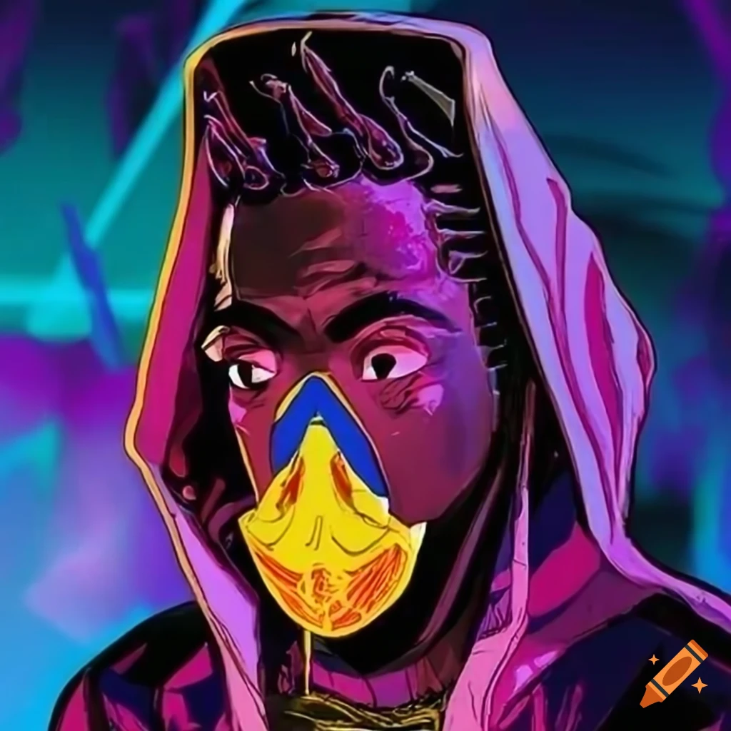 Anubis dressed as a hip-hop rapper