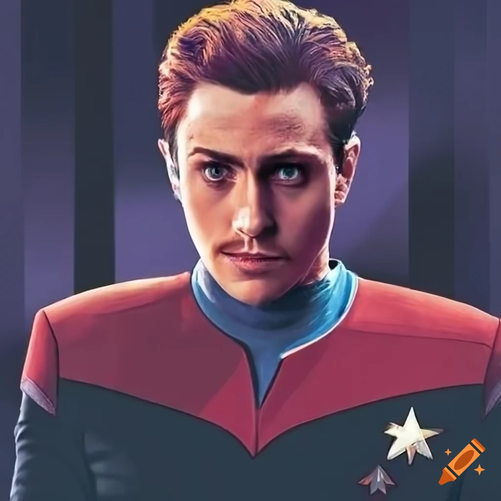 Young aaron taylorjohnson as captain picard and sigrid as young