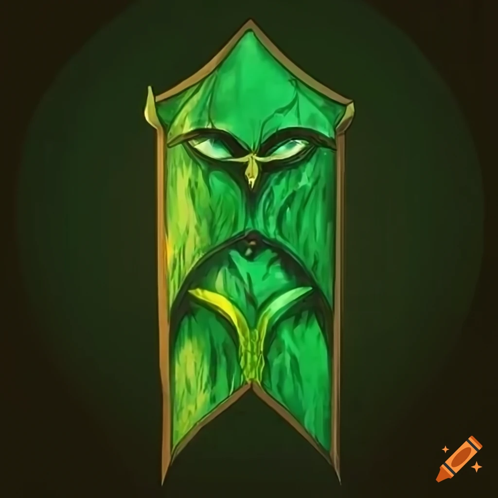 Green fantasy RPG banner logo