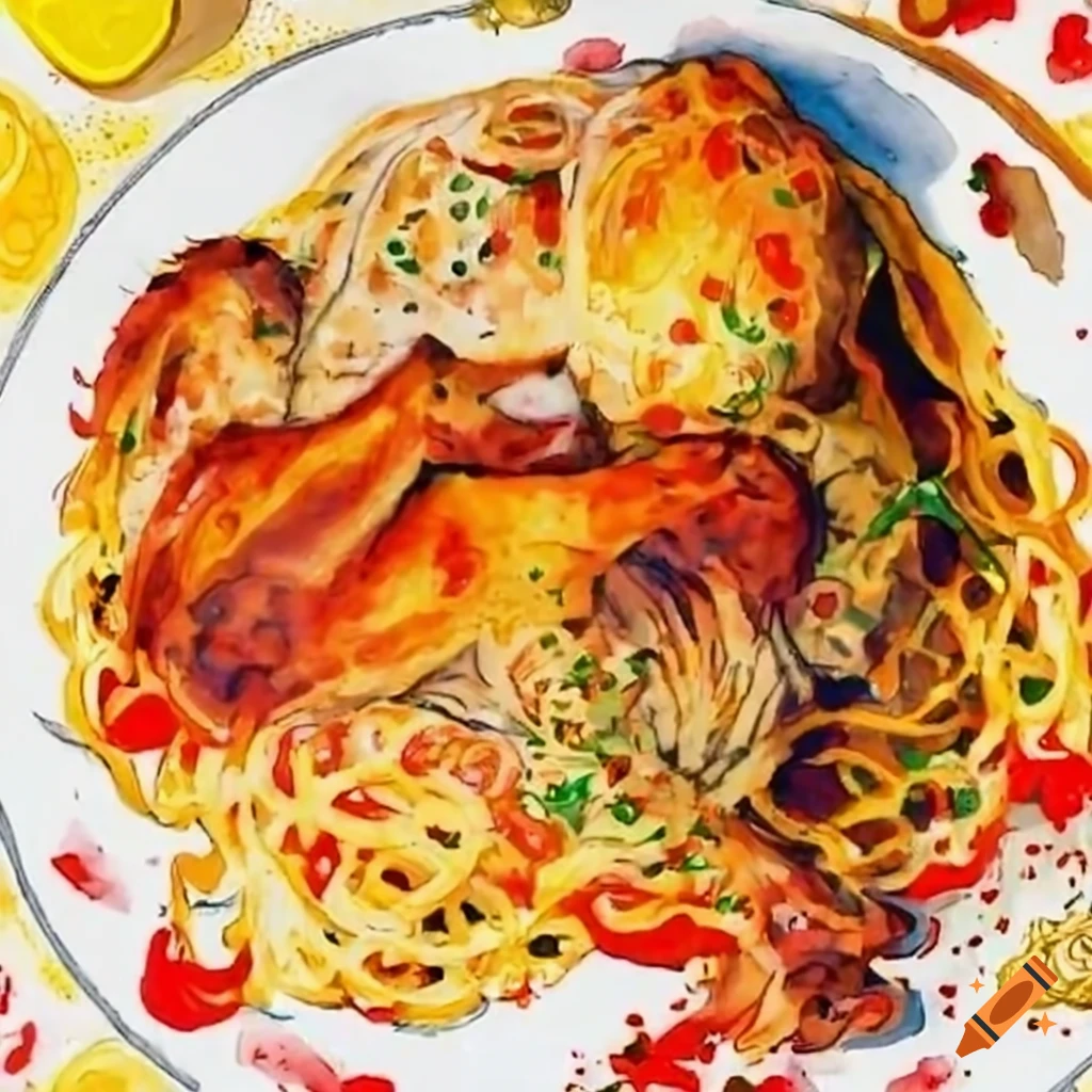 Scrumptious Chicken Parmesan served with spaghetti