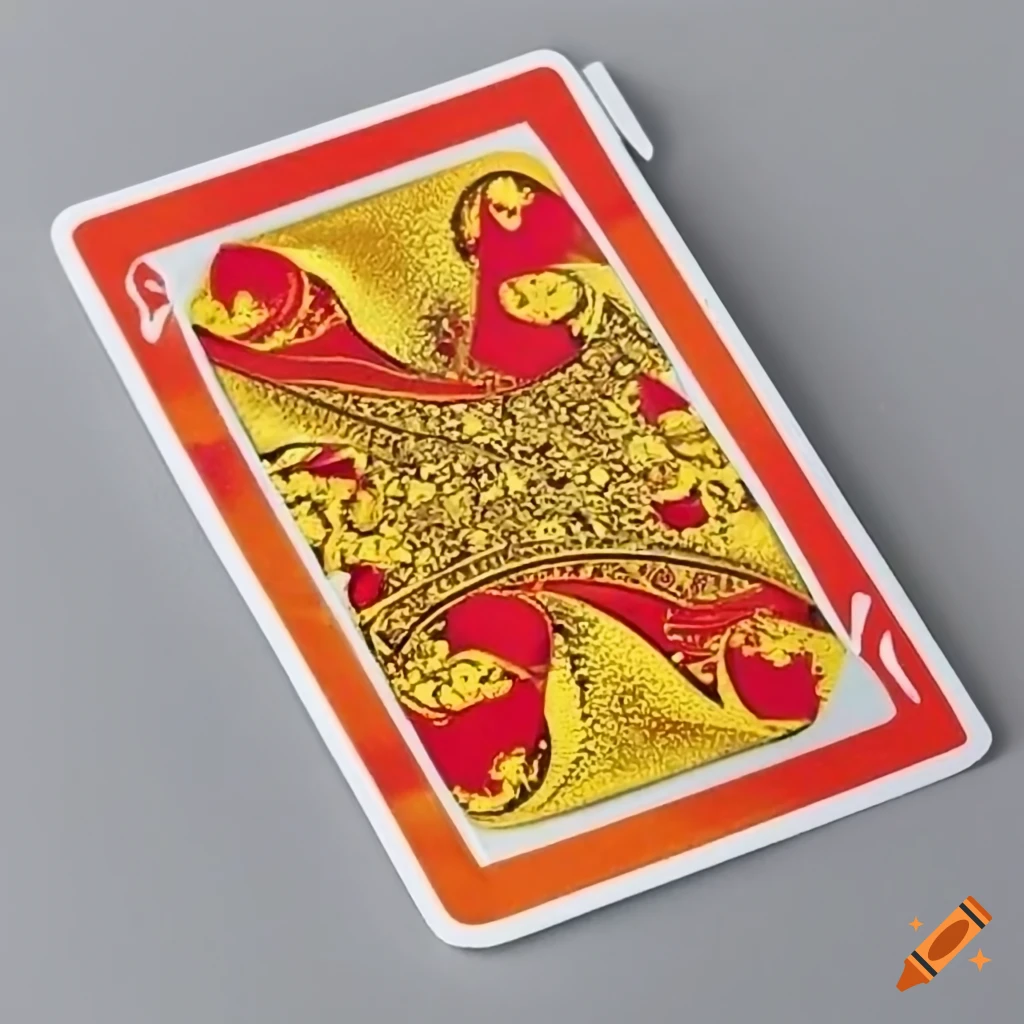 Orange and gold magic cards on Craiyon