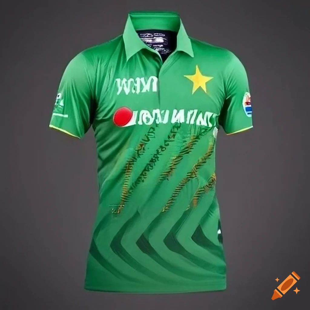 Pakistan cricket team shirt number 56 with salman on Craiyon