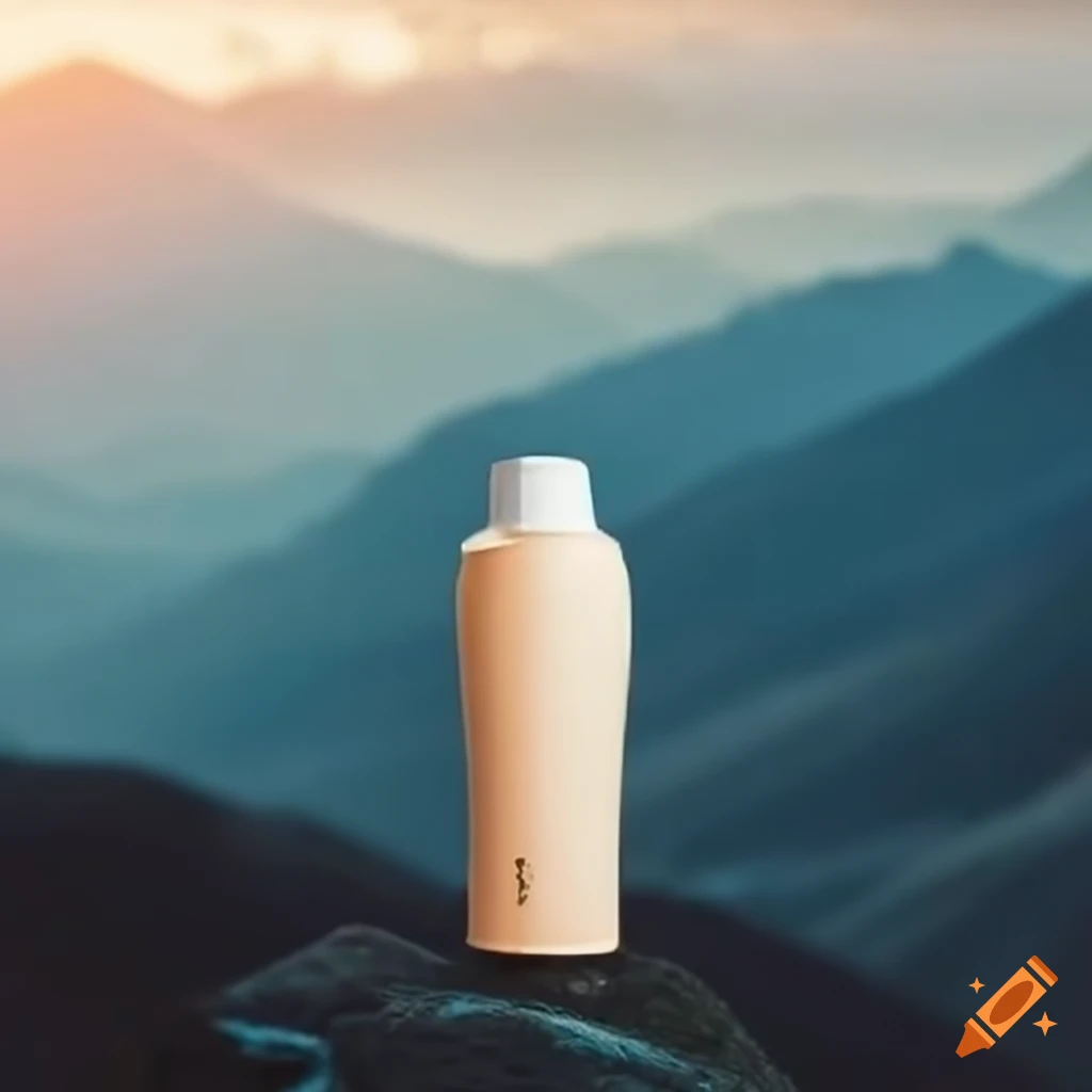 Men's deodorant with a mountain backdrop