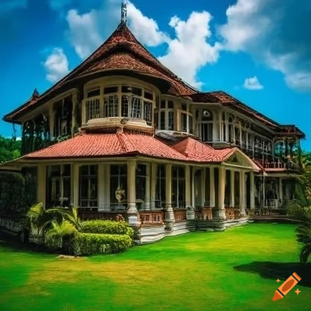 Swiss mansion blended with Filipino architecture on a plantation