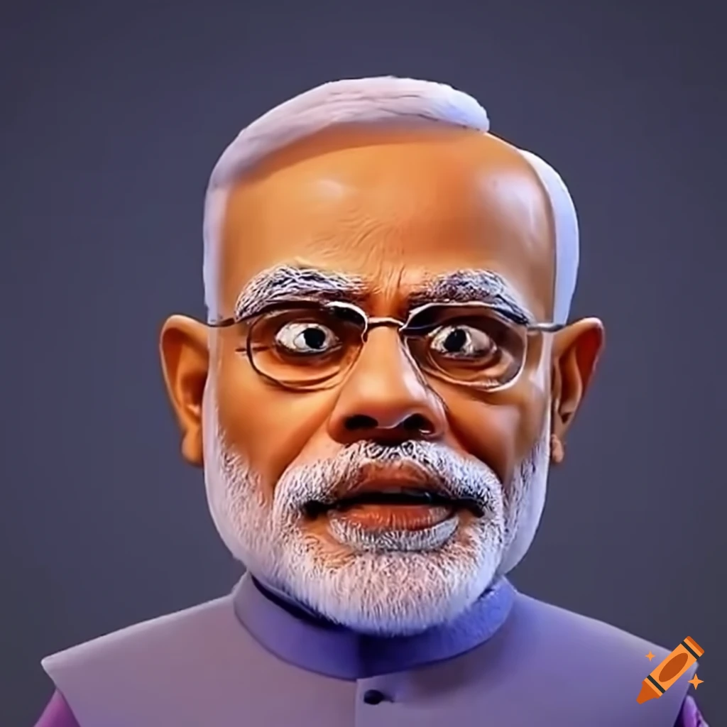 Claymation figure resembling Narendra Modi
