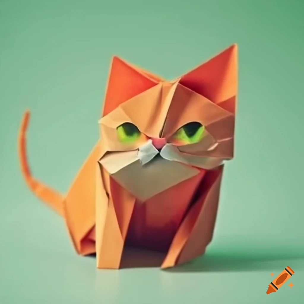 Origami cute cat