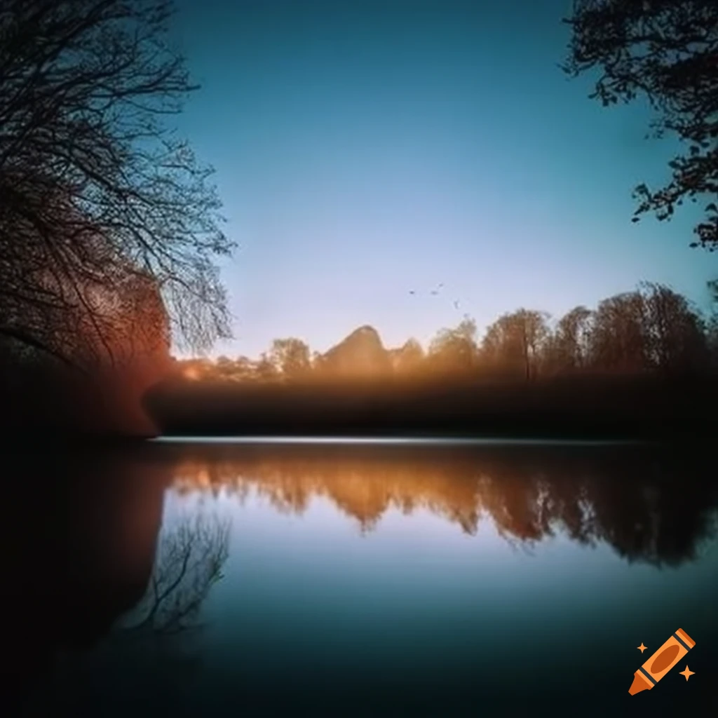 Serene and ethereal scene with otherworldly beauty