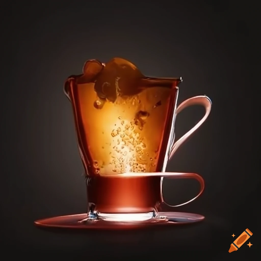 Steamy hot beverage under dim lighting on Craiyon