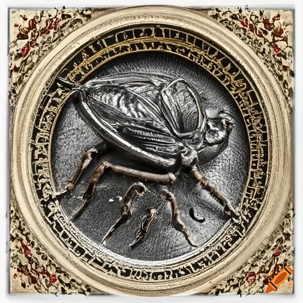 Commemorative medallion with a cicada design