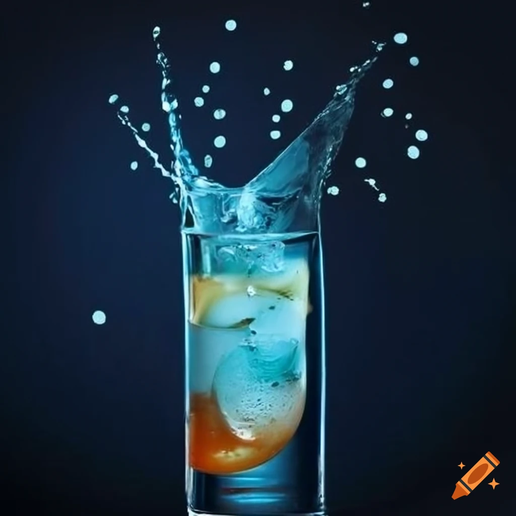 Splash of juice on a glass