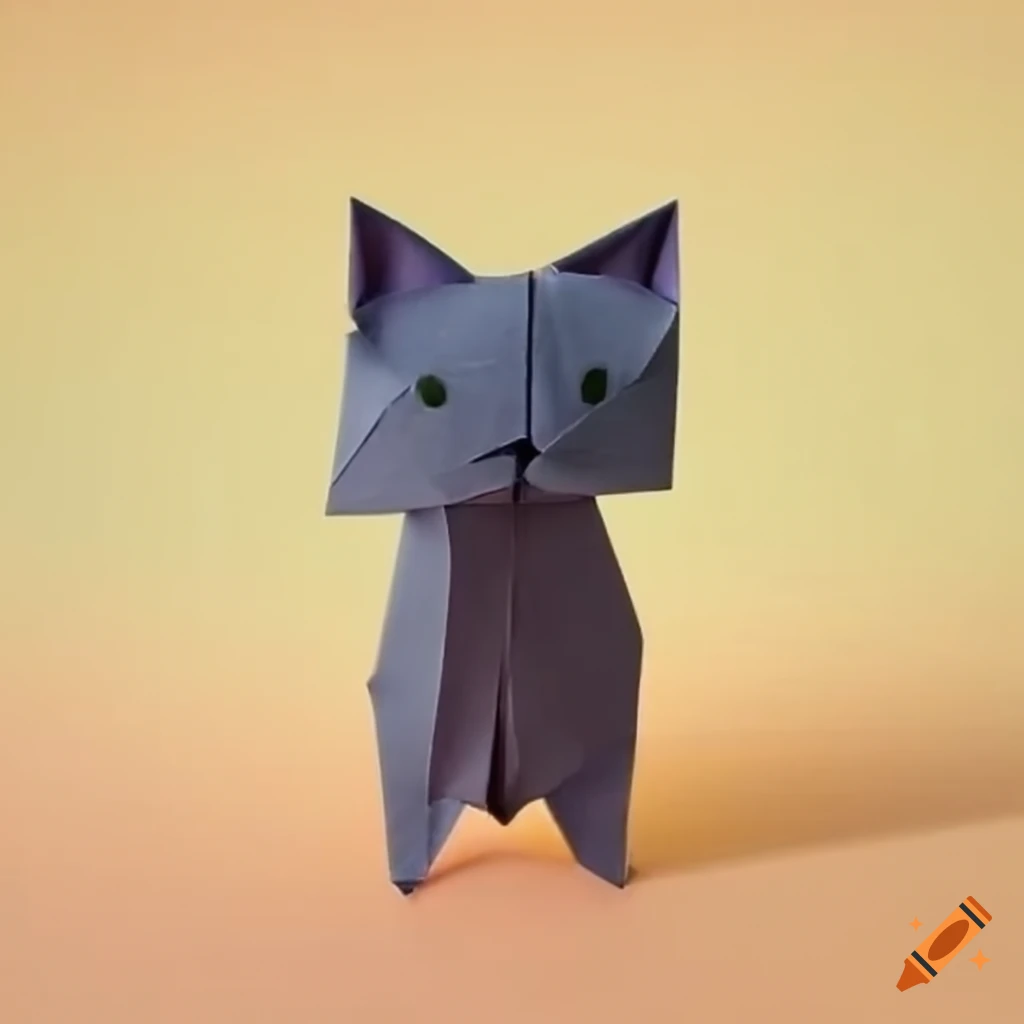 Origami of a cute cat
