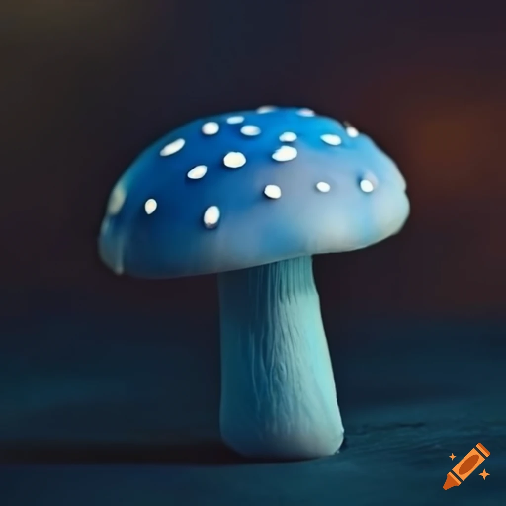 Glowy blue mushroom