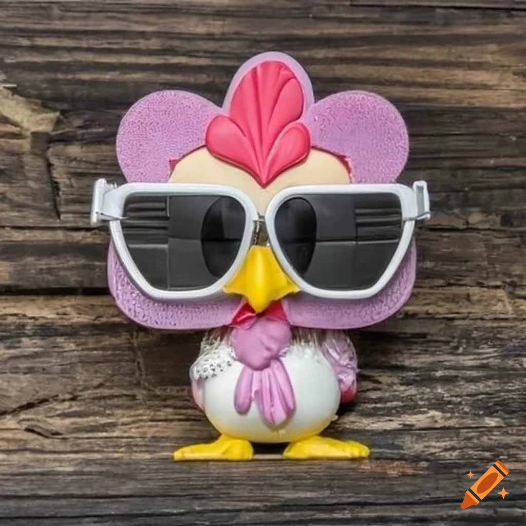 Chicken wearing heart glasses Funko pop figure