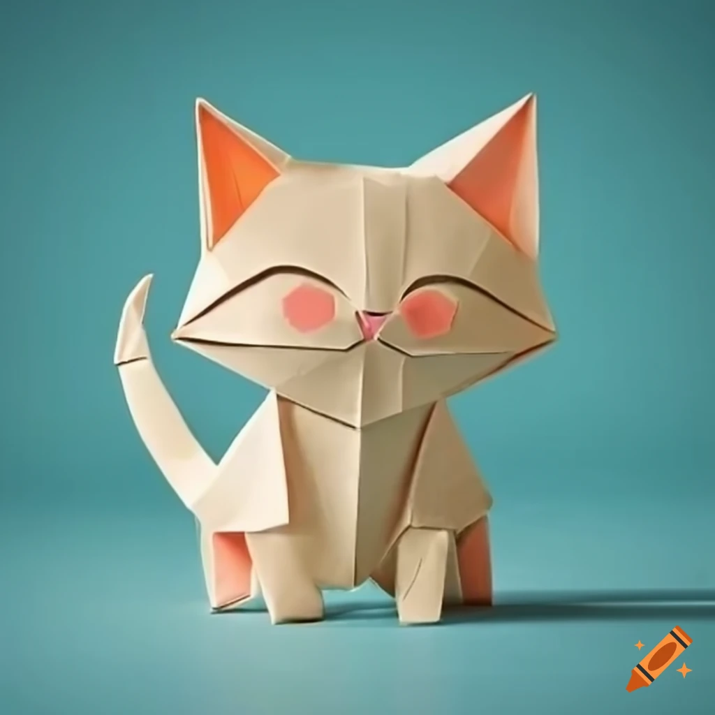 Origami cute cat