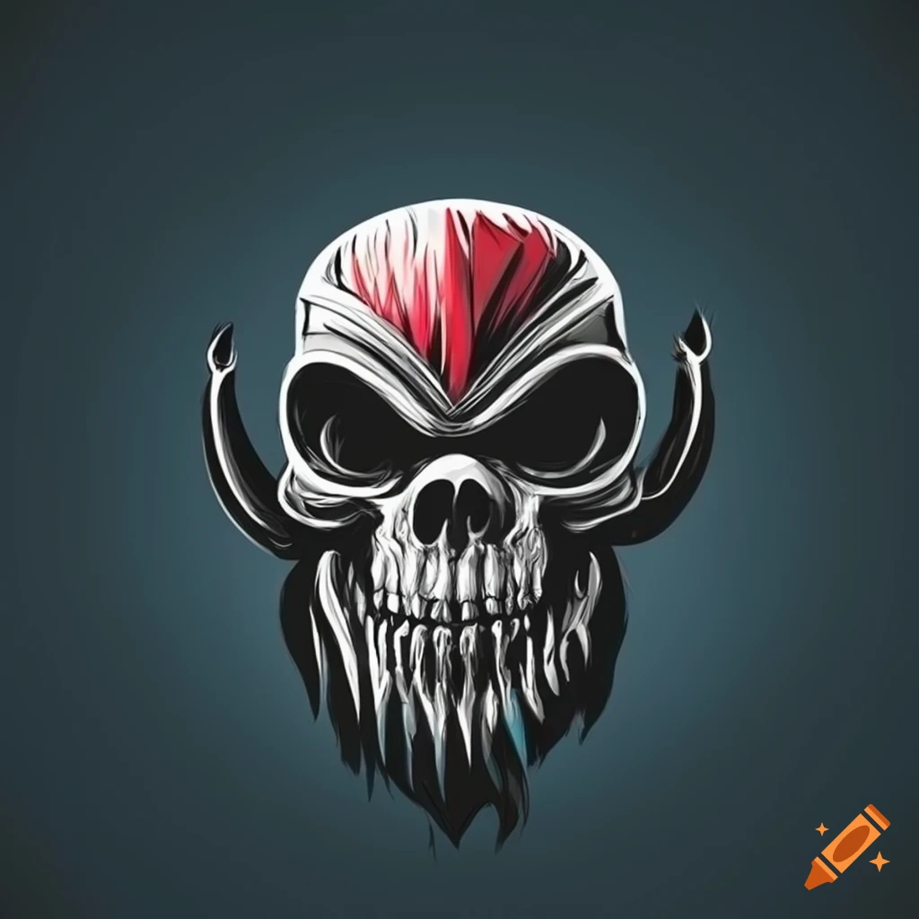 Edgy company logo with rock-inspired skull design similar to Motörhead