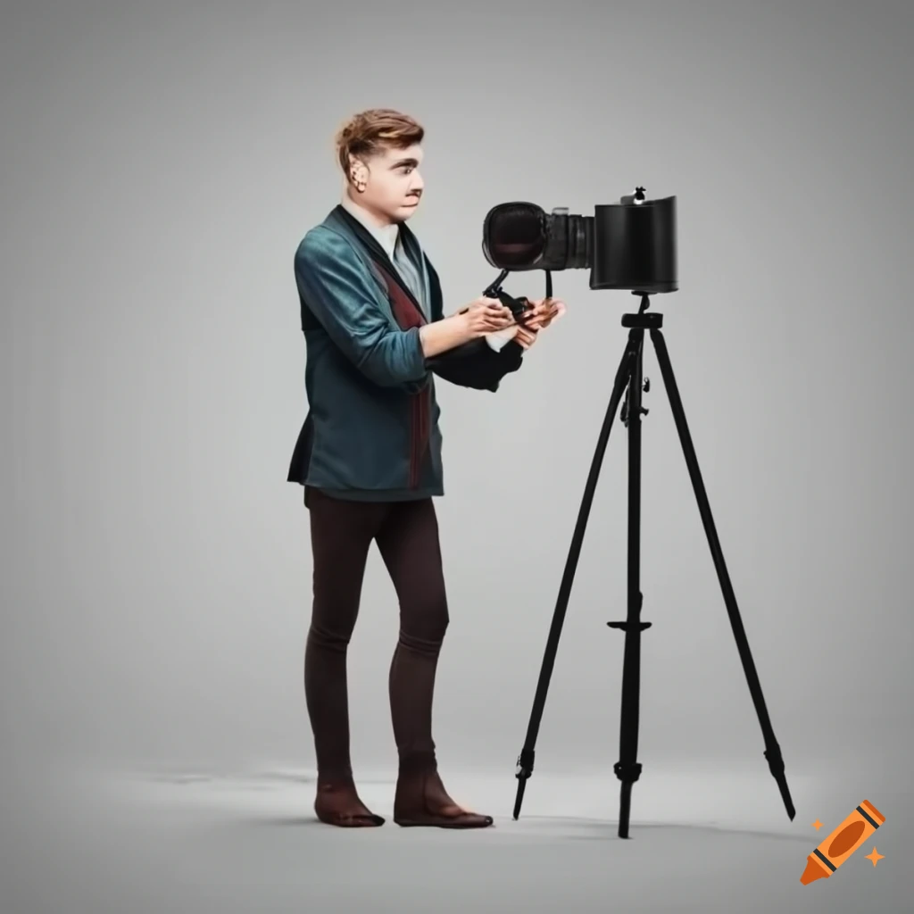 Reporter holding a camera