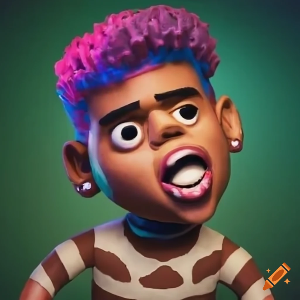 Claymation representation of Chris Brown
