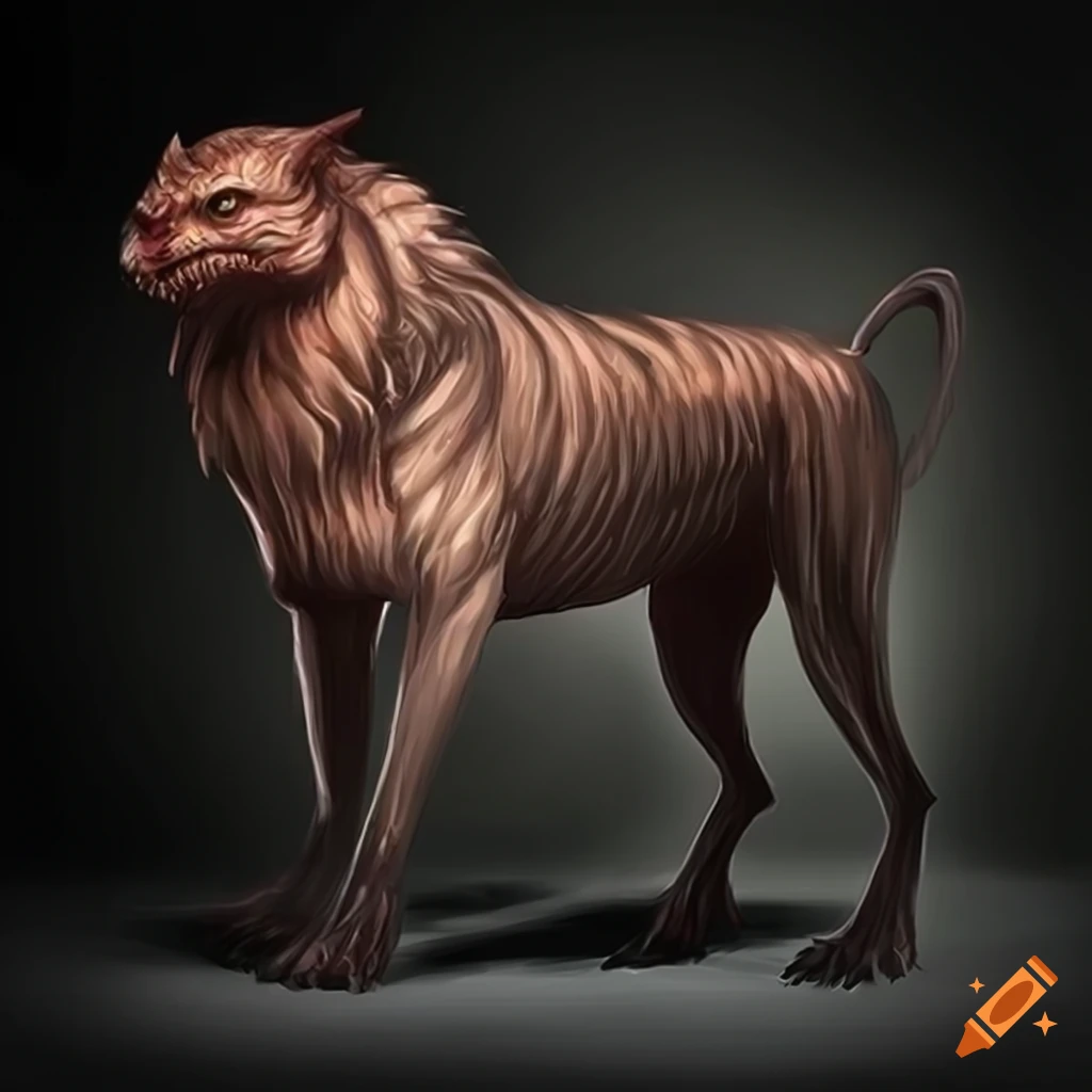 Exquisitely beautiful quadrupedal imaginary creature with warm eyes and graceful presence